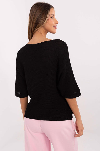 Luxury casual sweater for women by Italy Moda, featuring a classic cut and stylish butterfly print, ideal for effortless elegance.