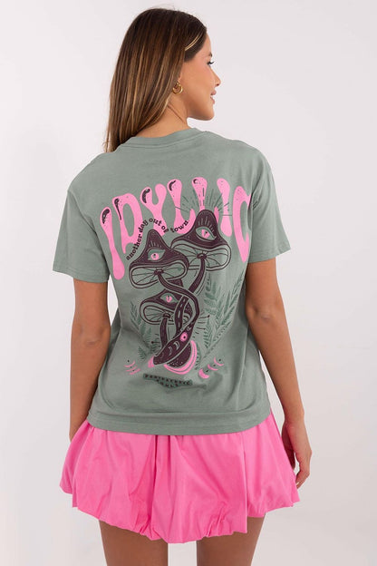 Sublevel Women's Classic Cotton T-Shirt with short sleeves and round neckline, epitomizing comfort and elegance in casual attire.