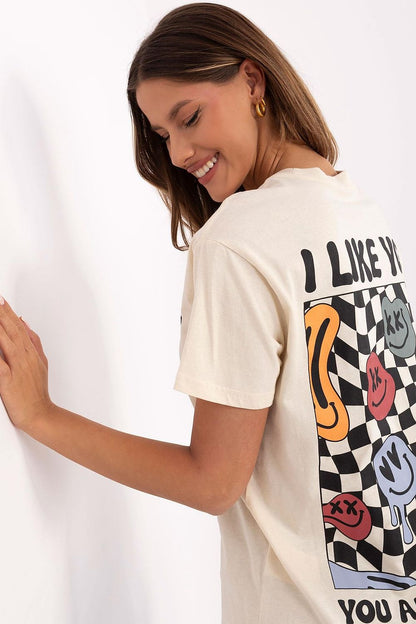 Sublevel Women's T-Shirt in classic cut showcasing high-quality cotton fabric, perfect for minimalist fashion and comfort.