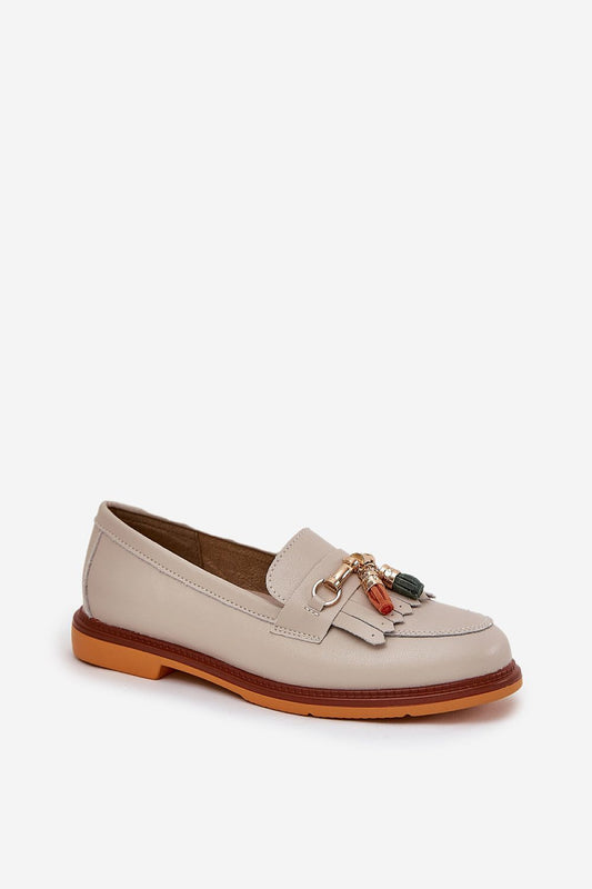 Luxury natural leather moccasins for women from Step in style, featuring elegant design, perfect for everyday wear.