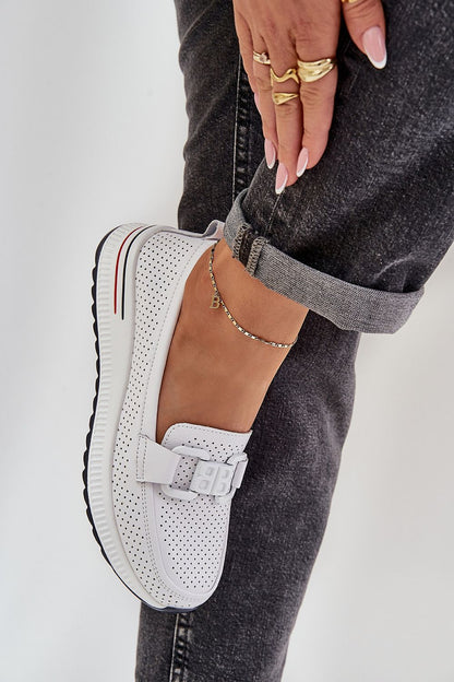 Elegant Luxury Women's Leather Loafers by Step in Style featuring a platform design, comfort insole, and available in sizes EU 36-41, perfect for sophisticated everyday wear.