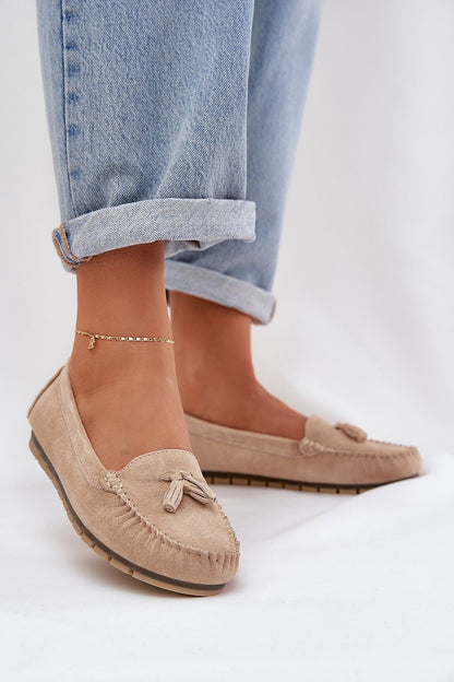 Stylish display of Step in Style luxury suede moccasins highlighting their chic design and comfort ideal for all-day wear.