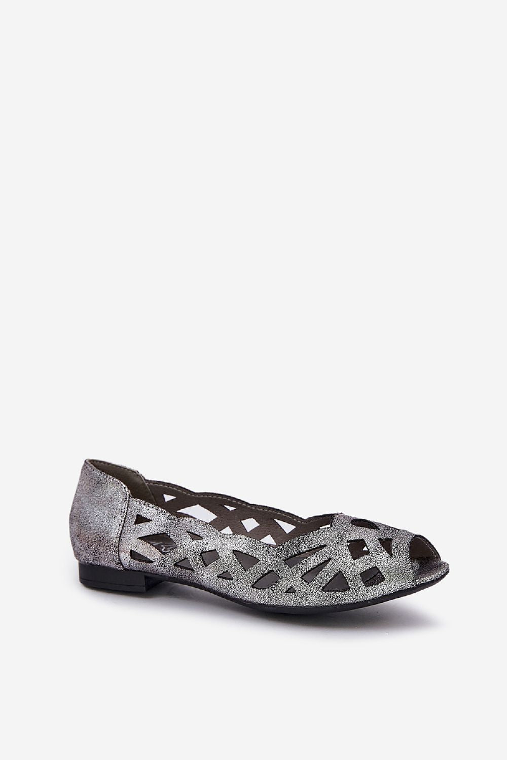 Luxurious and comfortable women's ballet flats with a reinforced heel and natural leather footbed, designed by Step in Style for casual elegance.