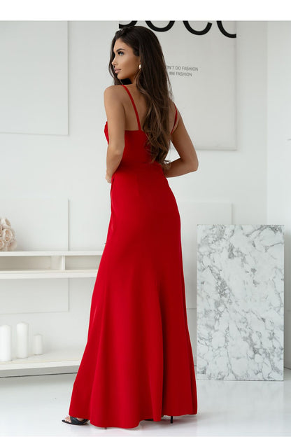 Adjustable-strapped luxury dress by With You, showcasing a fitted silhouette and exquisite design.