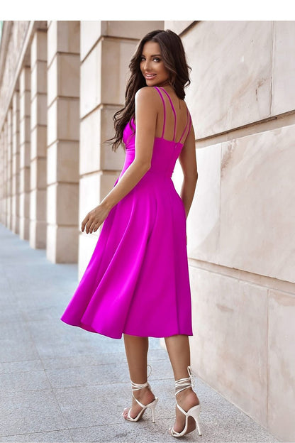 7/8 length evening dress from With You, featuring delicate straps and a sophisticated silhouette ideal for evening events.