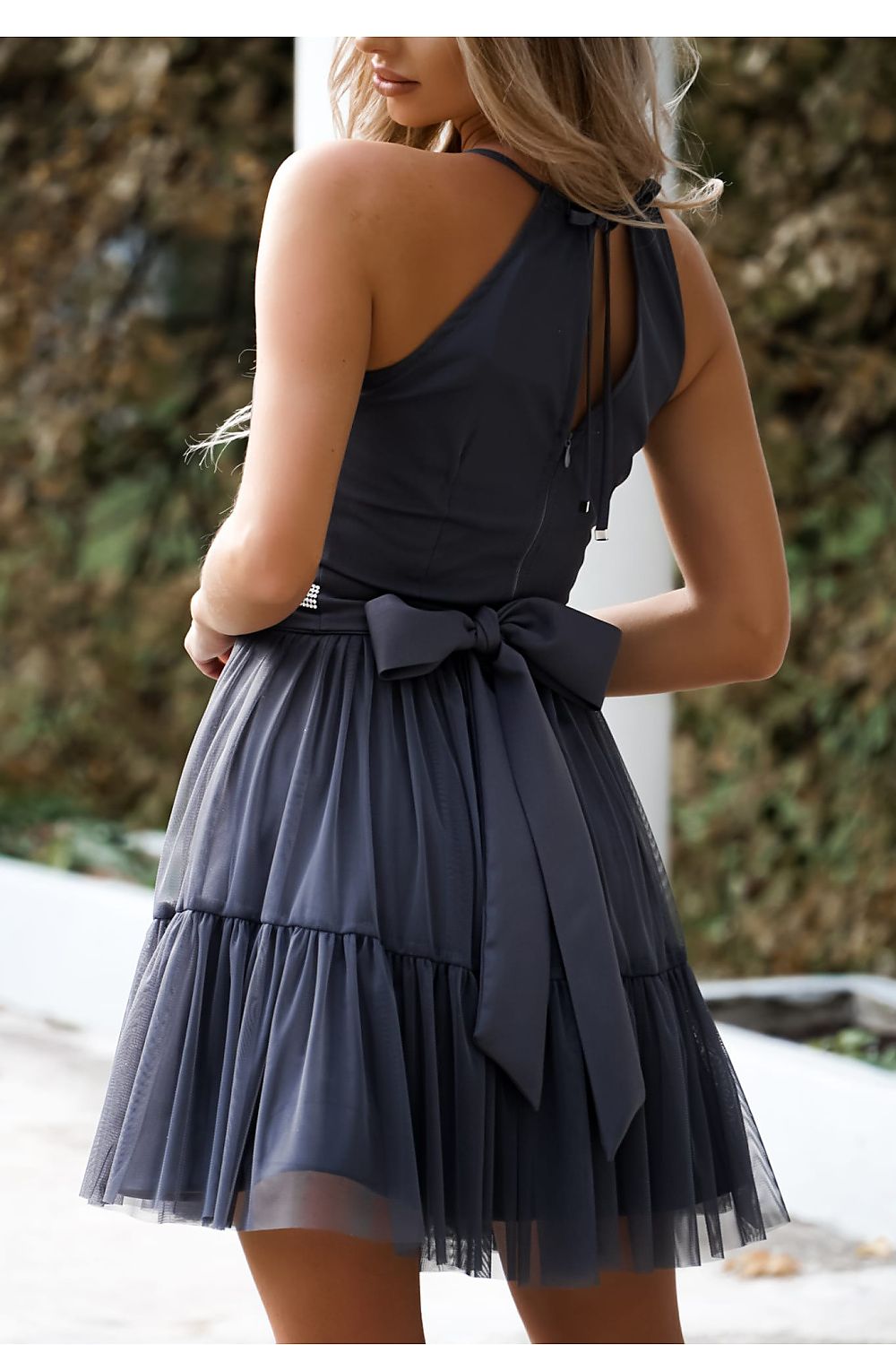 Luxurious tulle dress with a flared bottom and concealed zipper by With You, available in sizes EU 34-40.