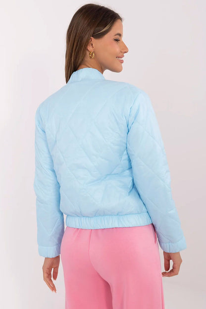 Luxury Women's Nylon Bomber Jacket by Italy Moda, showcasing stylish and practical design for autumn to spring attire, featuring classic quilting and comfortable fit, ideal for both casual and elegant outfits.