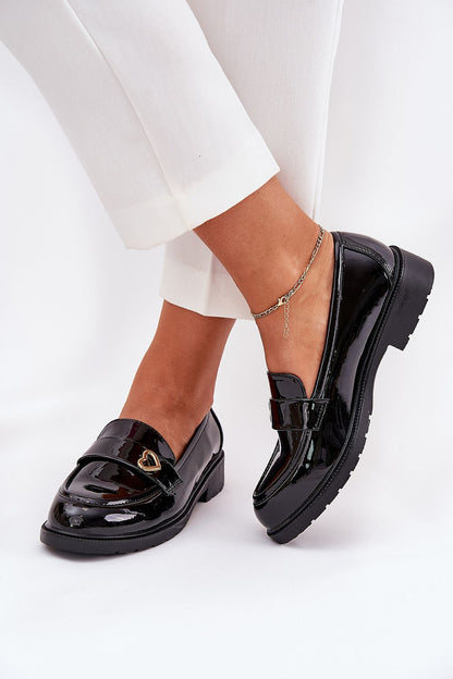 S.Barski luxury synthetic leather moccasin loafers featuring an elegant heart detail, styled perfectly for chic spring looks, available in EU sizes 36 to 41 by Step in Style.