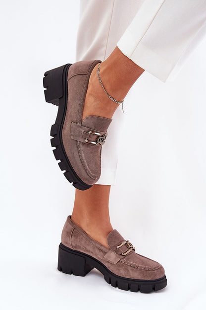 Elegant women's heeled low shoes in eco suede by Step in Style, showcasing a chic design ideal for everyday wear, featuring rounded toes and a sturdy 6 cm heel.