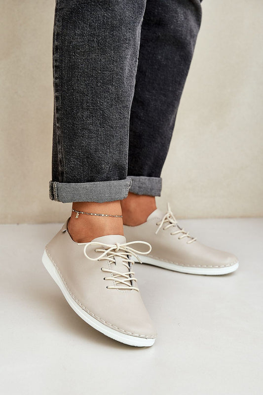 Elegant women's luxury natural leather half shoes by Step in style, featuring a comfortable fit and rounded toes, perfect for everyday wear.