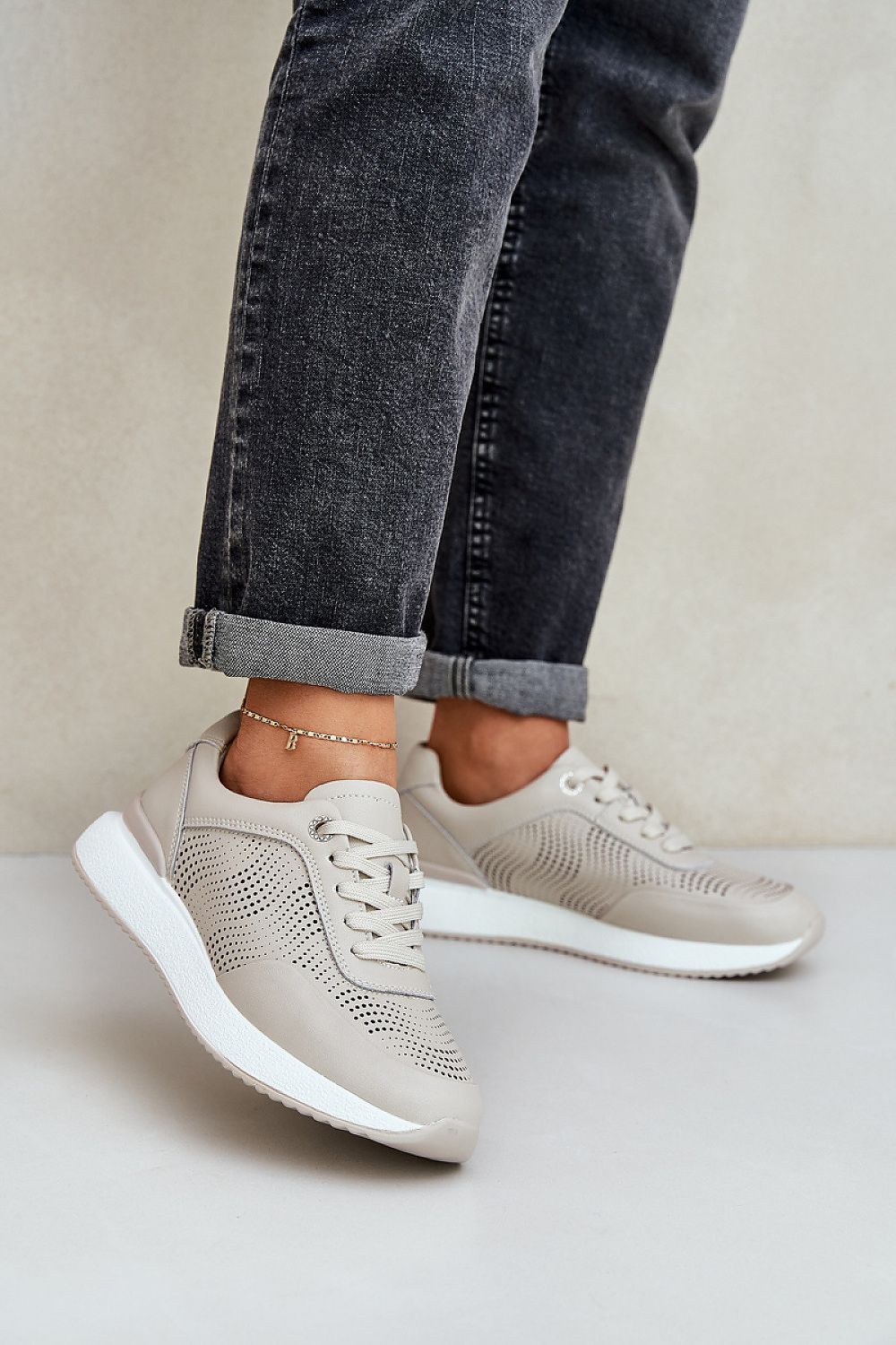 Elegant women's natural leather sports shoes by Step in Style, featuring a comfortable insole and stylish platform design. Available in EU sizes 36-41, perfect for adding luxury to your everyday wear.