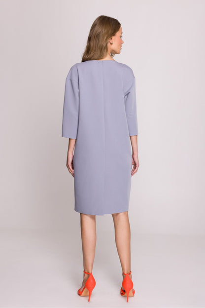 Full view of Stylove loose fit dress in stunning colour, ideal for elegant daytime events.
