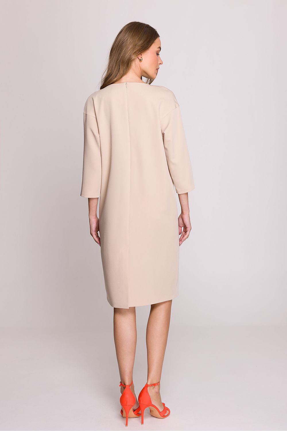 Stylove daydress made in Poland, showcasing exquisite craftsmanship with a hidden zipper and a beautiful slit for graceful movement.