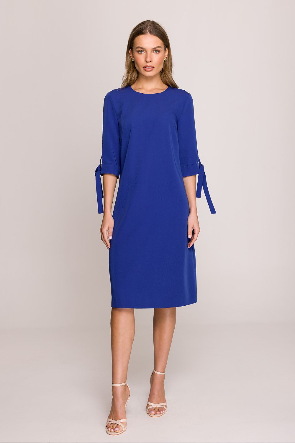 Elegant A-Line Daydress by Stylove in EU size XL displayed against a minimalist backdrop, exemplifying luxury and simplicity in fashion.