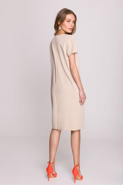 Stylove Women's V-Neck Daydress displayed in various sizes, emphasizing comfort and elegance for everyday wear.