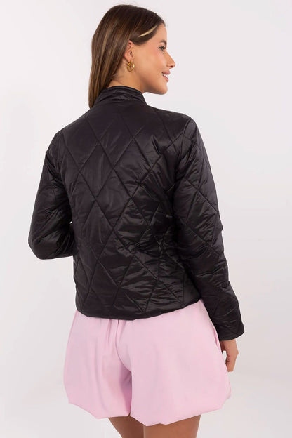 Luxurious quilted Women's Jacket by Italy Moda, designed for transitional weather with a practical snap closure and versatile style for any occasion.