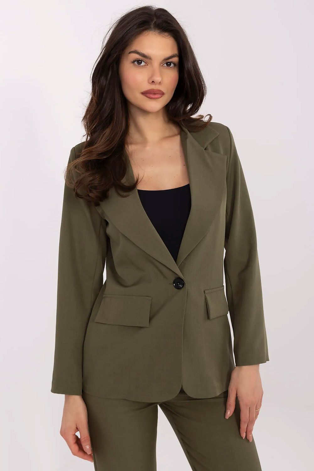 Comfortable lined interior of the Elegance Women's Blazer by Italy Moda, designed for smooth movements and luxury.
