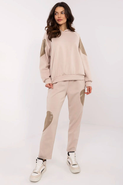 Italy Moda women's luxury tracksuit set featuring a stylish hoodie and high-waisted pants, crafted from a soft cotton blend, ideal for casual elegance.