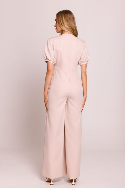 The back view of the Moe Women's Jumpsuit, highlighting the concealed zipper and elegant design crafted for comfort and style.