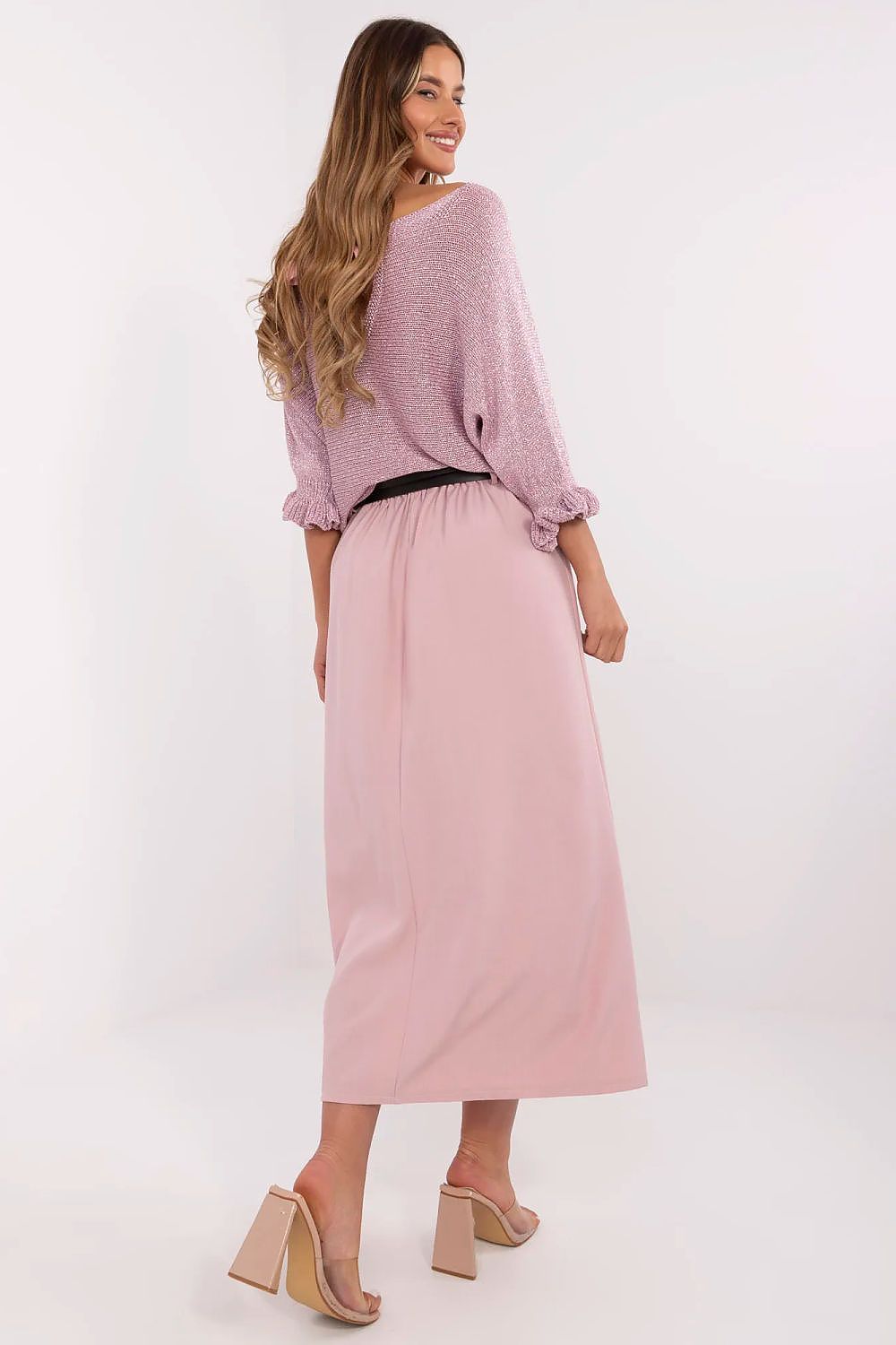 Stylish pleated maxi skirt by Italy Moda, combining elegance and functionality for all occasions.