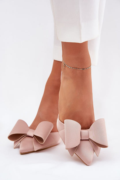 Chic pointed-toe high heels for women by Step in Style, designed with a charming bow for a sophisticated look.