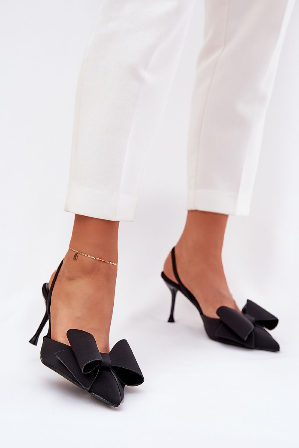 Chic open heel high heels for women by Step in Style, boasting an elegant bow and crafted for comfort and style.