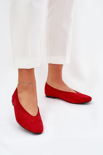 Elegant eco-suede ballet flats by Step in Style, showcasing a flat heel and gently rounded toes for a luxurious everyday look in sizes EU 36-41.