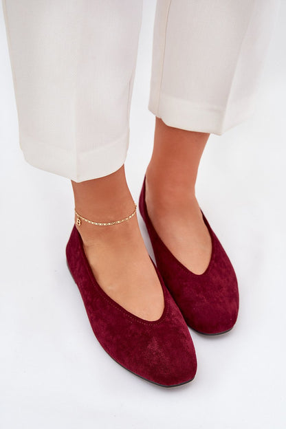 Step in Style's luxurious eco-suede ballet flats, designed with a flat heel, perfect for adding a touch of elegance to any outfit.