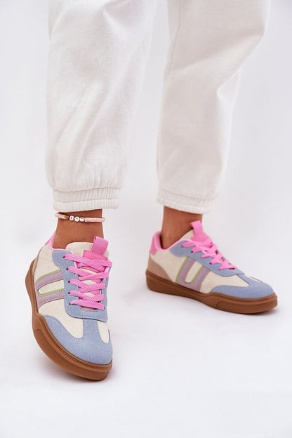 Eco-friendly women's low-top sneakers by Step in Style, showcasing a modern design with traditional lacing and soft foam insoles for ultimate comfort.