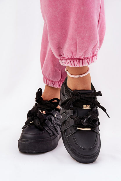 Luxury women's sneakers with platform by Step in Style, crafted from synthetic leather with a foam insole for comfort.