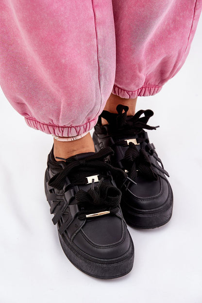 Step in Style luxury women's sneakers featuring a solid lacing system and platform design, available in sizes EU 36-41.