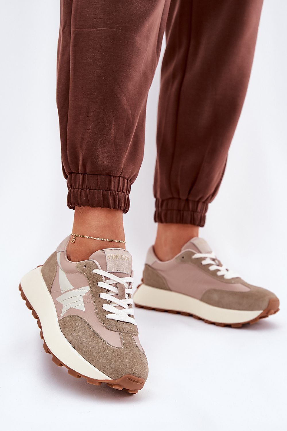 Vinceza Women's Suede Sports Shoes with Natural Leather Insole, Stylish and Comfortable Footwear for Every Day from Step in Style.