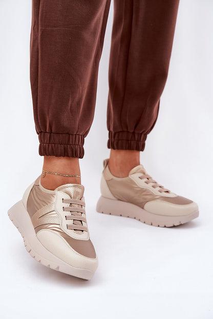 Elegant Vinceza sport shoes crafted from eco-leather and fabric, featuring a comfortable platform design from Step in Style, suitable for sizes EU 36 to 41.