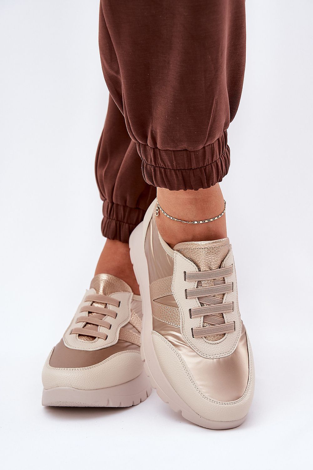 Elegant Vinceza sport shoes in eco-leather and fabric by Step in Style, featuring a stunning platform design and comfortable rounded toes, perfect for modern everyday wear.