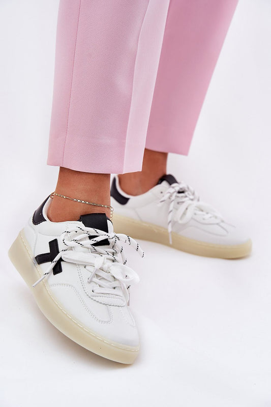 Luxury women's eco leather sport shoes by Step in Style, featuring stylish low cut design and comfortable rounded toes, available in EU sizes 36-41.