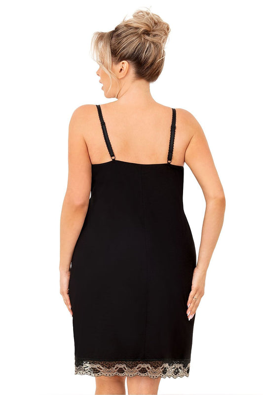 Elegant and stylish plus size nightgown by Donna, designed with a flattering V-neckline and soft, breathable fabric, perfect for a comfortable night's sleep.