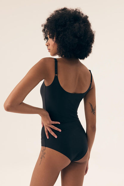 Sleek and elegant Henderson bodysuit showcasing laser-cut edges, ideal for a seamless look beneath any outfit.
