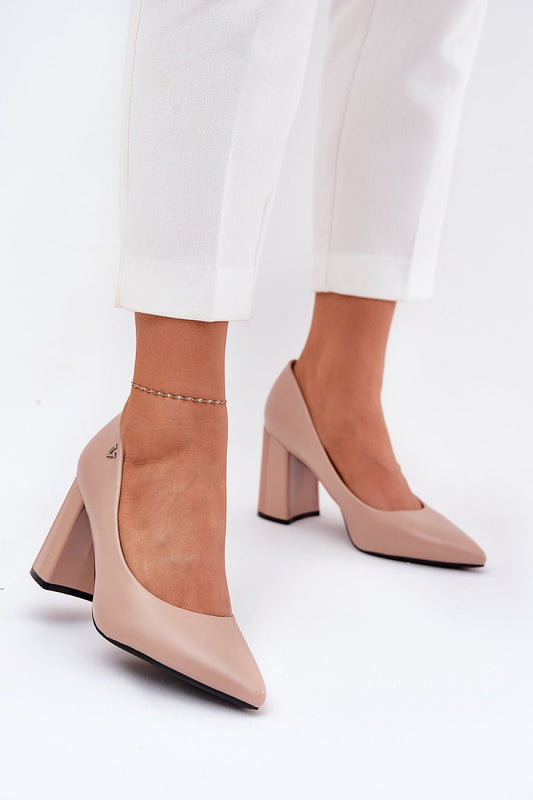 Vinceza Block Heel Pumps in eco leather, showcasing an elegant classic design perfect for luxe occasions, from Step in Style.