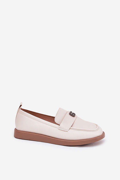 Stylish Vinceza Leather Loafers with a slight platform, featuring a rounded toe and decorative strap detail, ideal for elegant and casual looks from Step in Style.
