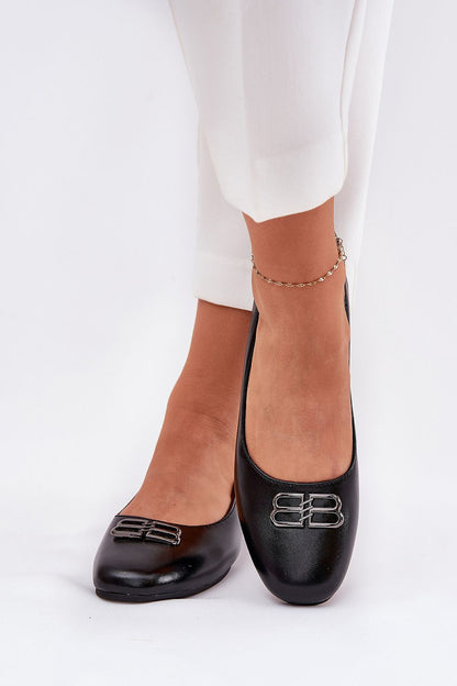 Elegant eco leather ballet flats with rounded toes by Step in Style, showcasing luxury and comfort in a sophisticated design for women.