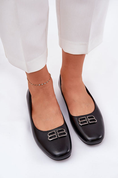 Stylish women's ballet flats by Step in Style, featuring eco leather and a decorative front, ideal for adding class to any outfit.