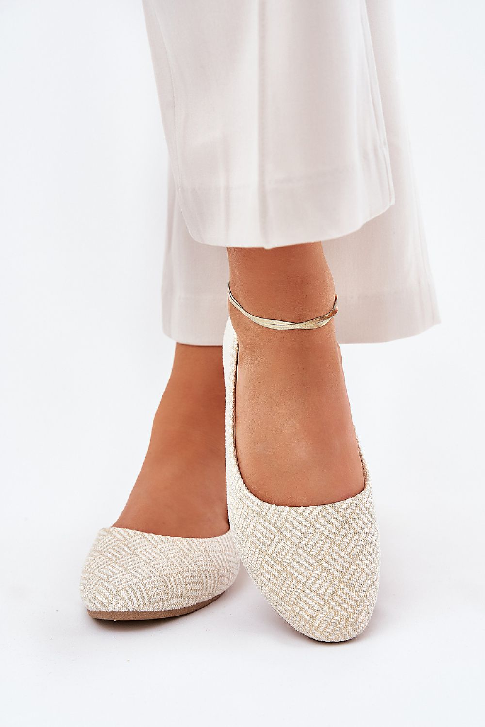 Luxury women's ballet flats with sequin detail, comfortable eco leather insole by Step in Style, perfect for everyday elegance.