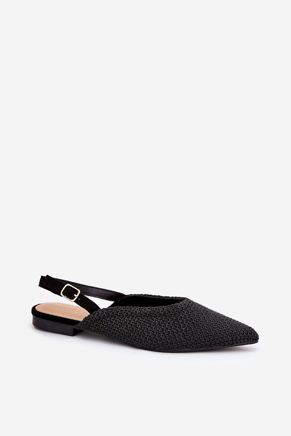 Sophisticated women's ballet flats with pointed toes and open heels, designed by Step in style, offering comfort and luxury for all-day wear.