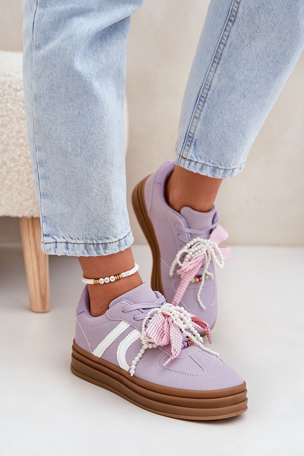 Sophisticated eco-suede platform sneakers by Step in style, offering a blend of comfort and fashion for modern wardrobes.