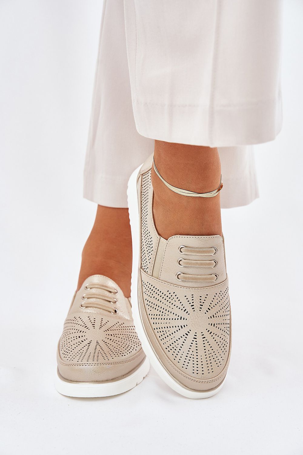 Stylish eco leather lace-up women's loafers in various sizes EU 36-41 by Step in Style, demonstrating versatility and elegance for any outfit.