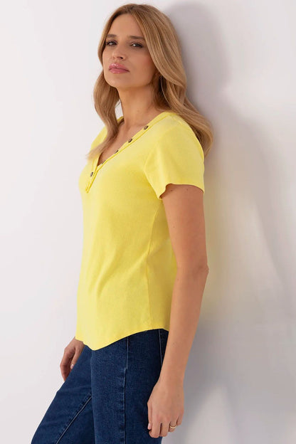 Versatile women's blouse by Italy Moda in luxurious cotton blend, perfect for transitioning between work and casual outings.