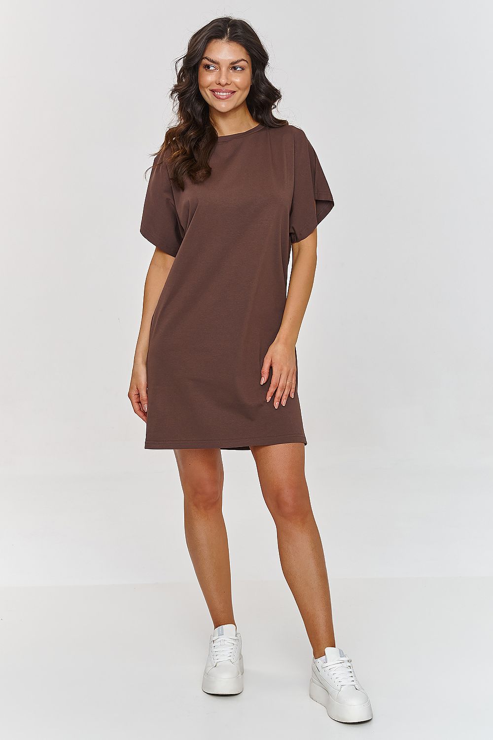 Makadamia elegant mini cotton daydress for women, showcasing a breathable design perfect for summer wear.