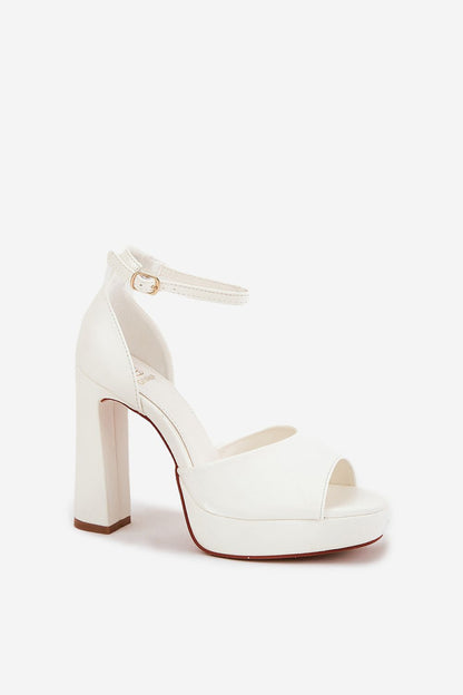 Chic design of Step in Style's Eco Leather Heel Sandals for women, featuring adjustable strap and perfect fit for EU sizes 36-41.