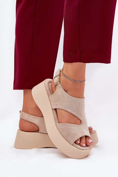 Stylish women's sandals by Step in Style, highlighting the 4cm platform and eco-friendly materials for sustainable elegance.