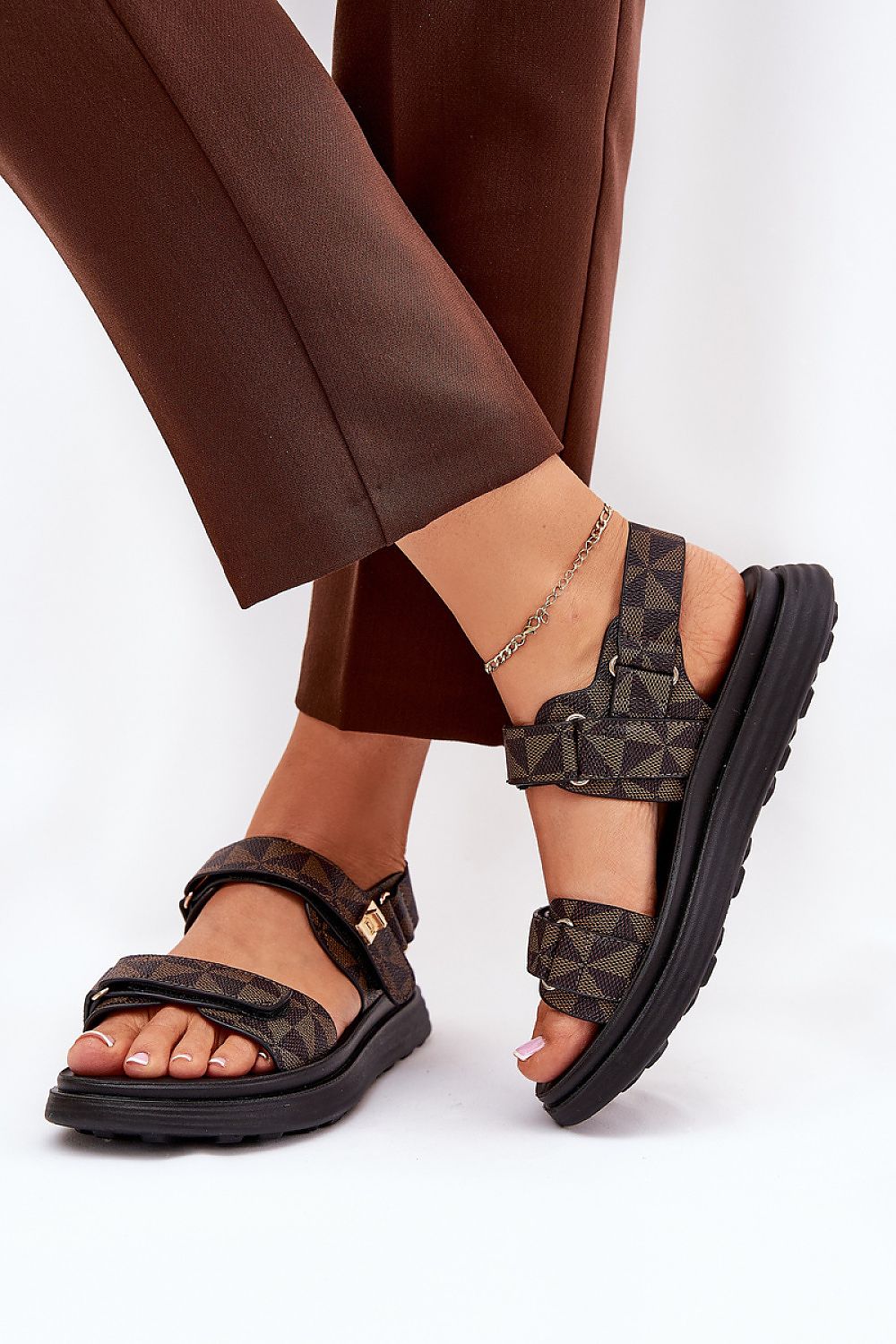 Stylish Velcro sandals for women from Step in Style with a soft insole, ideal for pairing with summer dresses and skirts.